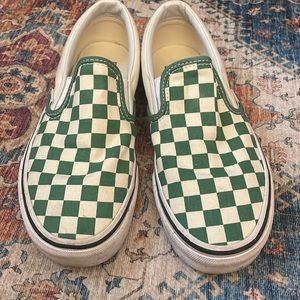 Green checkered vans